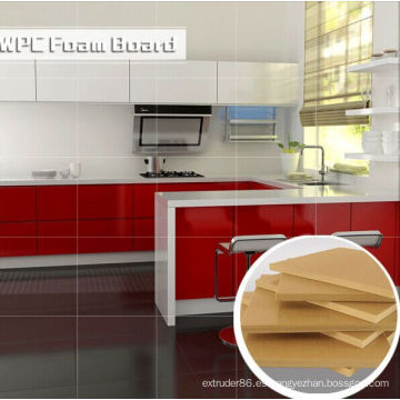 Tablero de espuma impermeable y ambiental WPC para gabinete de cocina